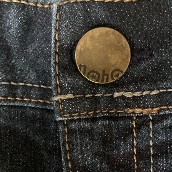 No Boundaries Juniors Dark Wash Mid Rise Bootcut Denim Jeans Double Stitching 17 - Picture 7 of 7